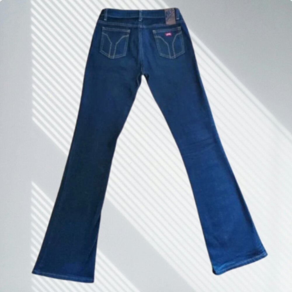 y2k vintage Miss Sixty mid rise dark wash flare jeans bell bottom denimcore